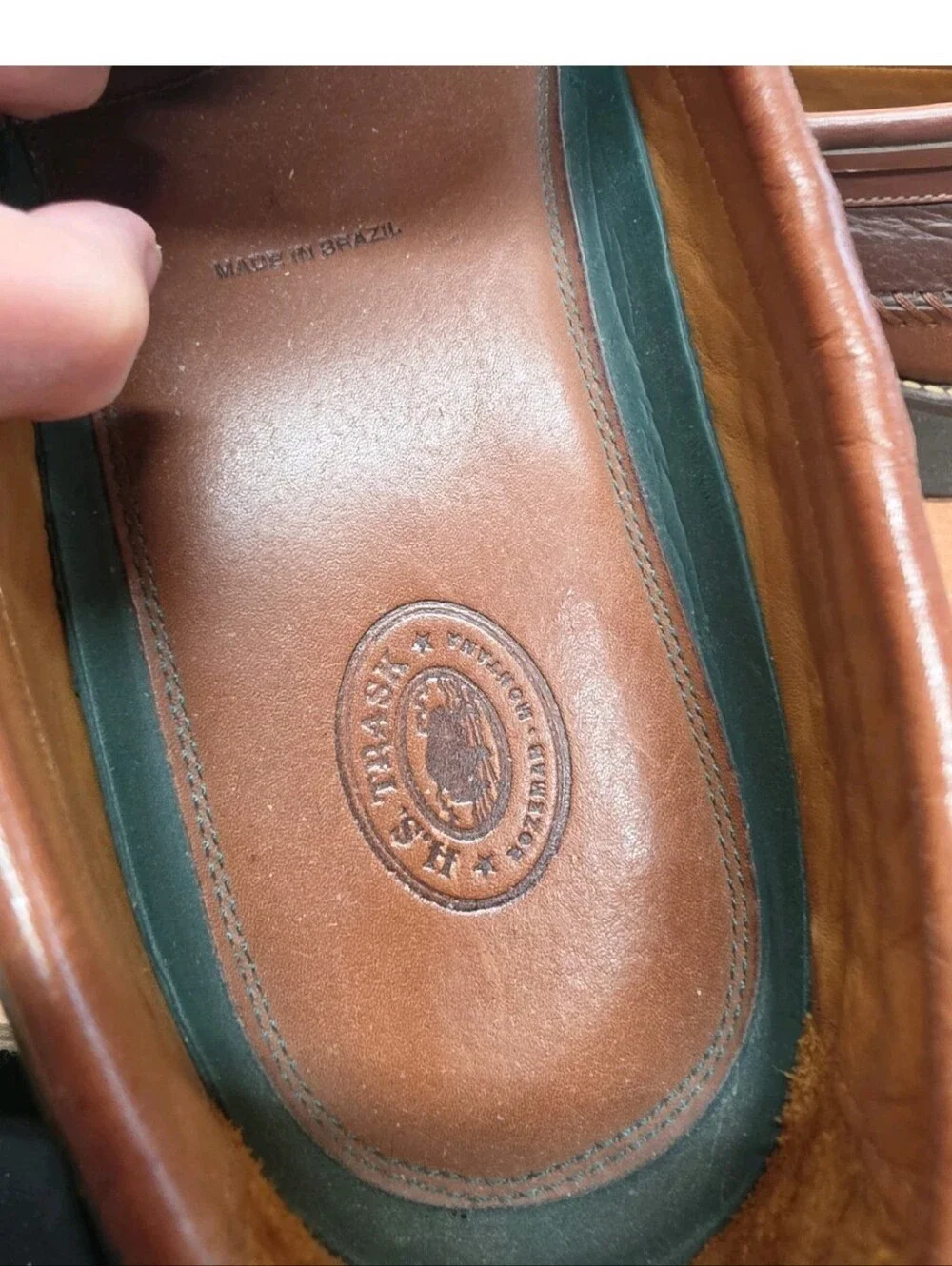 H.S. Trask Shoes Mens Size 13N Brown Leather Slip On Tassel Loafers